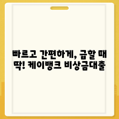 케이뱅크 비상금대출