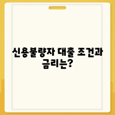 신용불량자 대출 대상