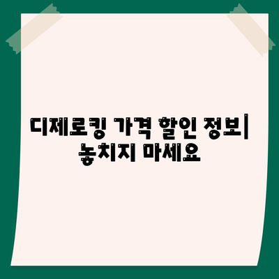 디제로킹 가격