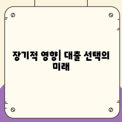 장기적 영향| 대출 선택의 미래