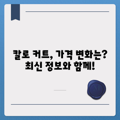 칼로 커트 가격 후기