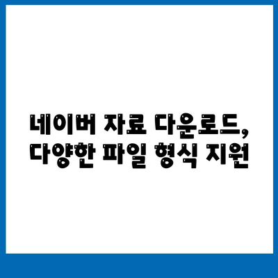 네이버 자료 다운로드