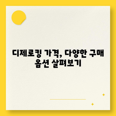 디제로킹 가격