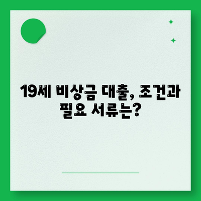 만 19세 비상금대출 신청