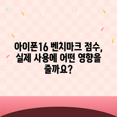 사용자 경험에 미치는 아이폰16 벤치마크 점수의 영향