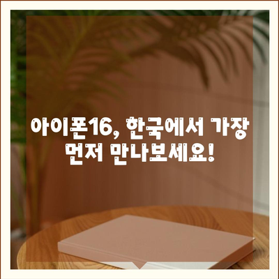 아이폰16 대한민국 1차 출시 확정 | 프로 모델 가격 및 화면 확대