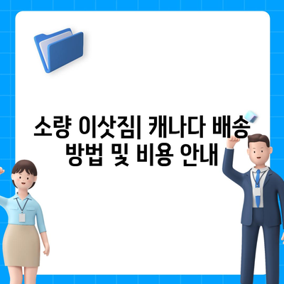 한국에서 캐나다로 소량의 해외 이사 준비 가이드