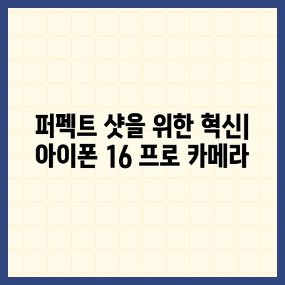 아이폰 16 프로 카메라 기대되는 이유