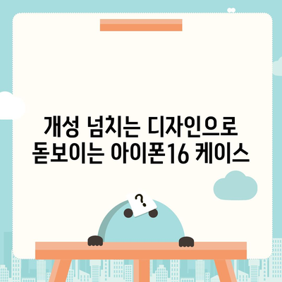 아이폰16 케이스, 당신의 아이폰에 맞게 맞춤 제작된 디자인