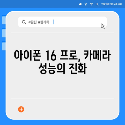 아이폰 16 프로 카메라가 기대되는 이유 | 혁신적 업그레이드