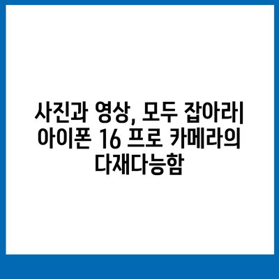 아이폰 16 프로의 카메라 기대 이유 분석