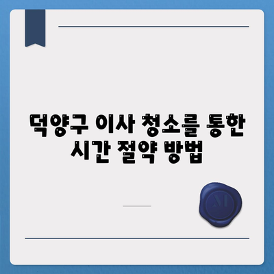 덕양구 이사 청소, 현장 리뷰