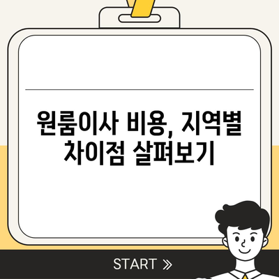 원룸이사 비용, 확실한 곳에서