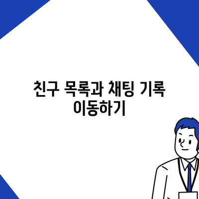 카카오톡 새로운 휴대전화로 데이터 이동 방법