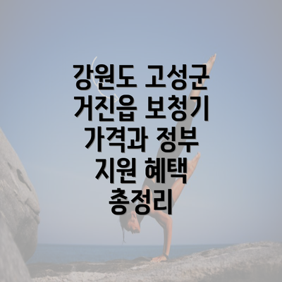 강원도 고성군 거진읍 보청기 가격과 정부 지원 혜택 총정리