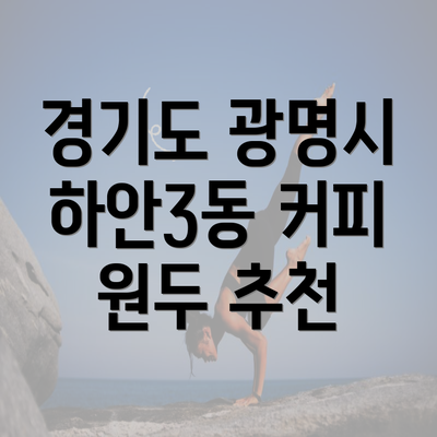 경기도 광명시 하안3동 커피 원두 추천