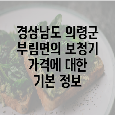 경상남도 의령군 부림면의 보청기 가격에 대한 기본 정보