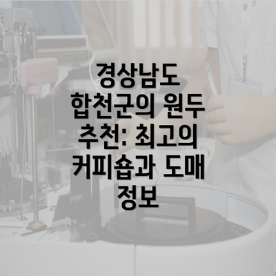 경상남도 합천군의 원두 추천: 최고의 커피숍과 도매 정보