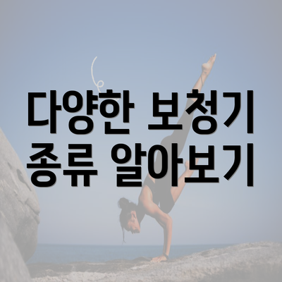 다양한 보청기 종류 알아보기