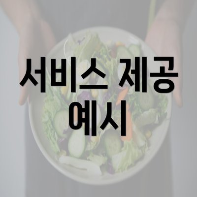 서비스 제공 예시