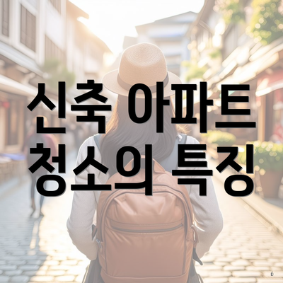 신축 아파트 청소의 특징