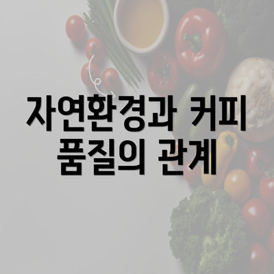 자연환경과 커피 품질의 관계