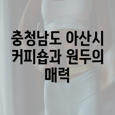 충청남도 아산시 커피숍과 원두의 매력