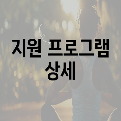 지원 프로그램 상세