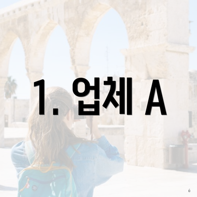 1. 업체 A