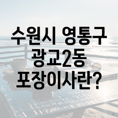 수원시 영통구 광교2동 포장이사란?