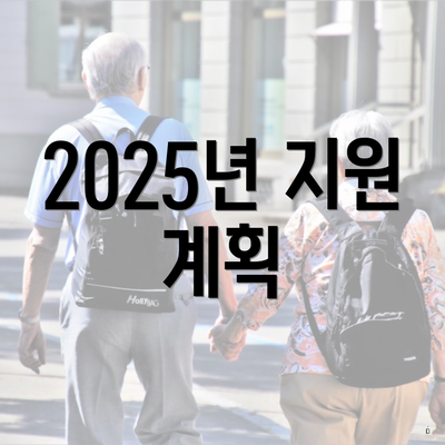 2025년 지원 계획