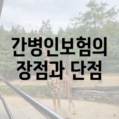 간병인보험의 장점과 단점