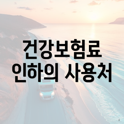 건강보험료 인하의 사용처