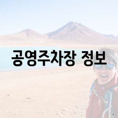 공영주차장 정보