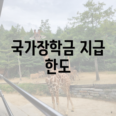 국가장학금 지급 한도