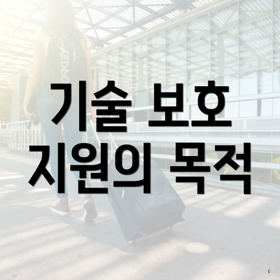 기술 보호 지원의 목적