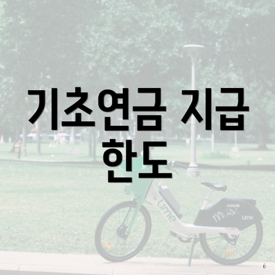 기초연금 지급 한도