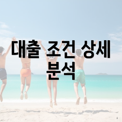대출 조건 상세 분석