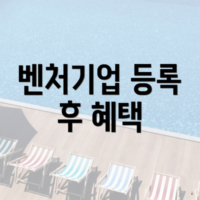 벤처기업 등록 후 혜택