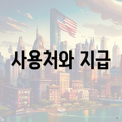 사용처와 지급