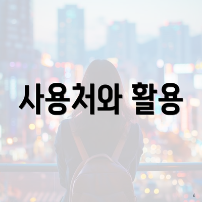 사용처와 활용