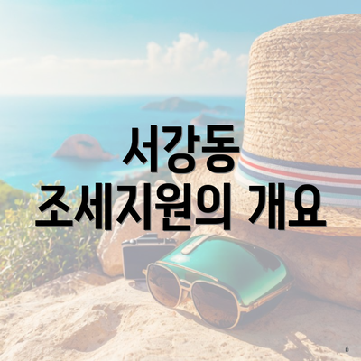 서강동 조세지원의 개요