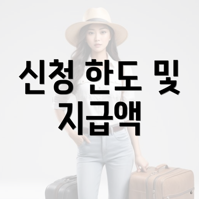 신청 한도 및 지급액