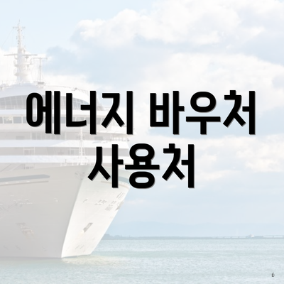 에너지 바우처 사용처