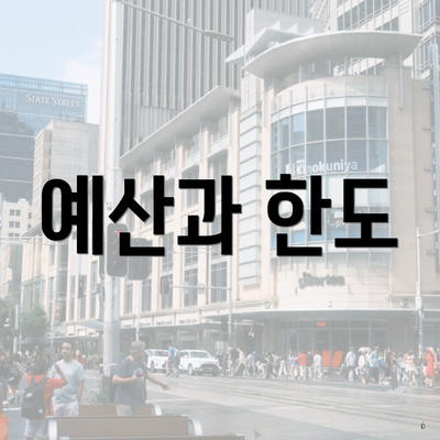 예산과 한도