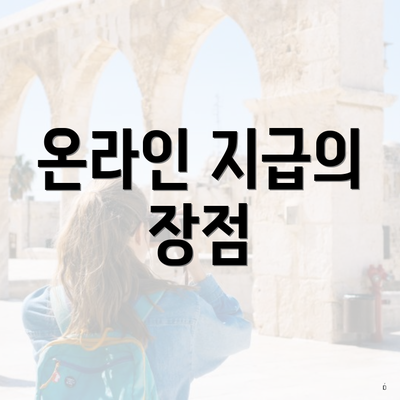 온라인 지급의 장점