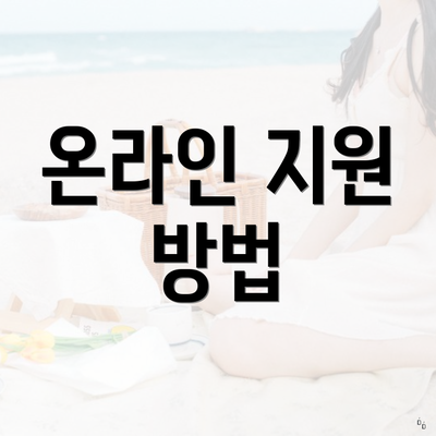 온라인 지원 방법