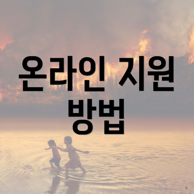 온라인 지원 방법