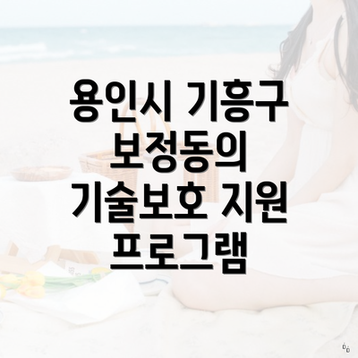 용인시 기흥구 보정동의 기술보호 지원 프로그램