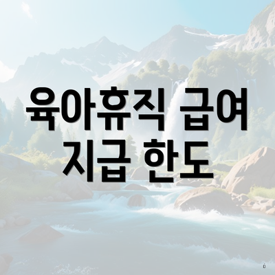 육아휴직 급여 지급 한도